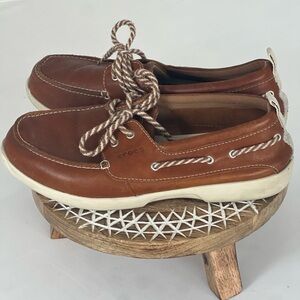 CROCS Women’s Brown Boat Shoes size 9 Slip on Nautical